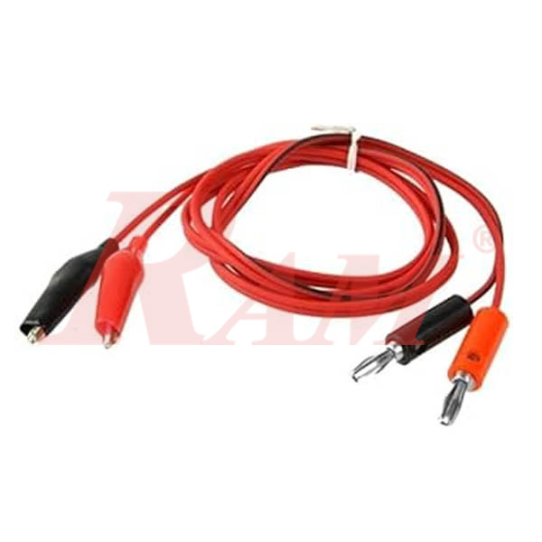 Banana Plug to Alligator Clip Test Probe Testing Cable 1M